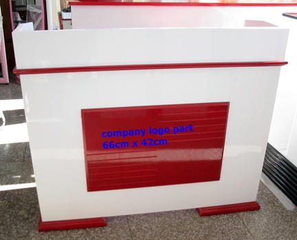 1X Red & White Cashier Desk Checkout Counter - Click Image to Close